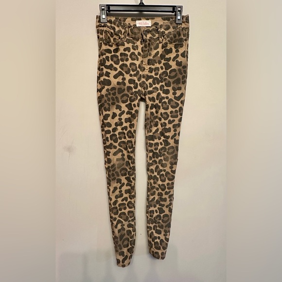 Vintage Y2K Era “Red Bottoms” Leopard Print Skinny Pants Size 3/26 - Picture 2 of 7